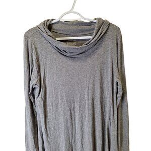 Cuddl Duds Gray Soft Wear With Stretch Long Sleeve Cowl Neck Tunic Top Women's L